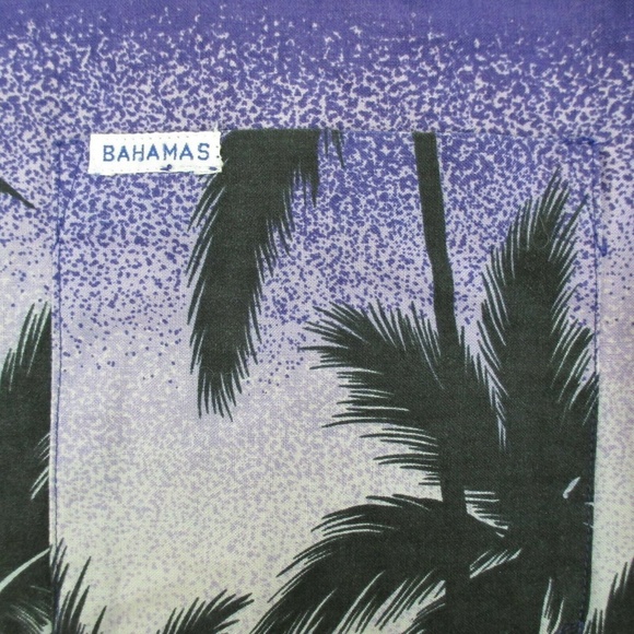 Vintage Windswept Bahamas Mens Purple Hawaiian - Picture 5 of 8